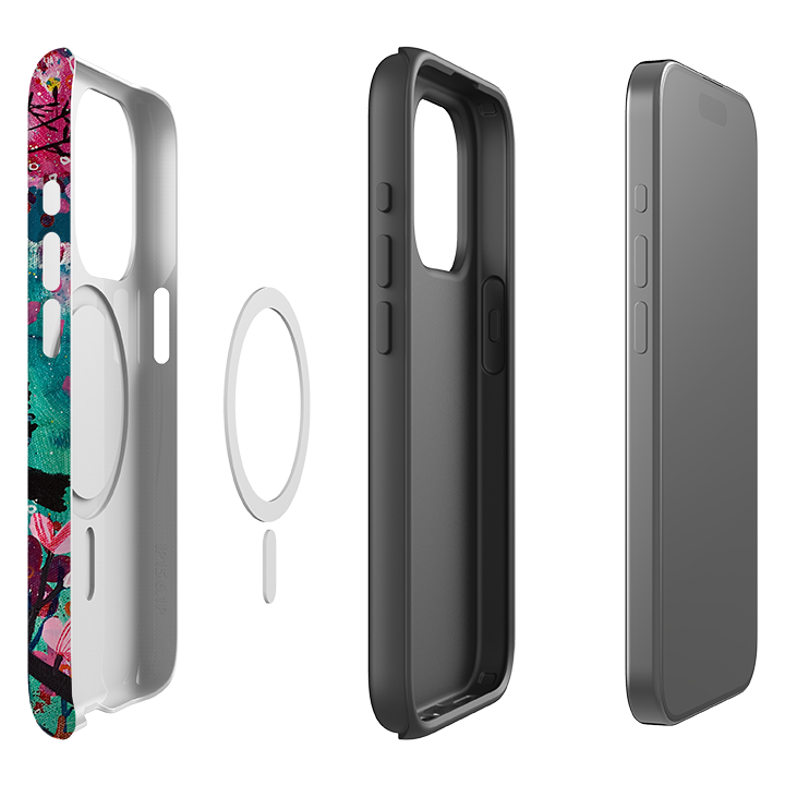 iPhone MagSafe Tough Case -  Black Birds By Claire West