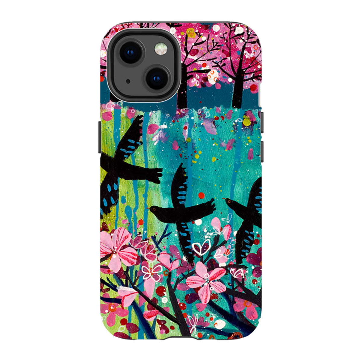 iPhone MagSafe Tough Case -  Black Birds By Claire West