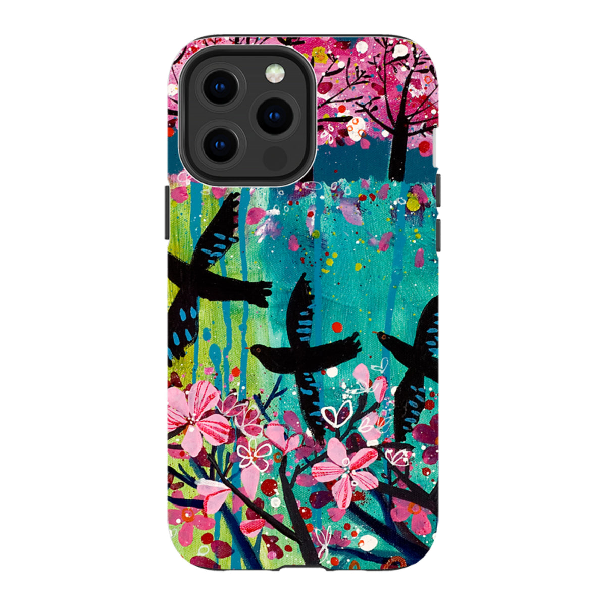 iPhone MagSafe Tough Case -  Black Birds By Claire West