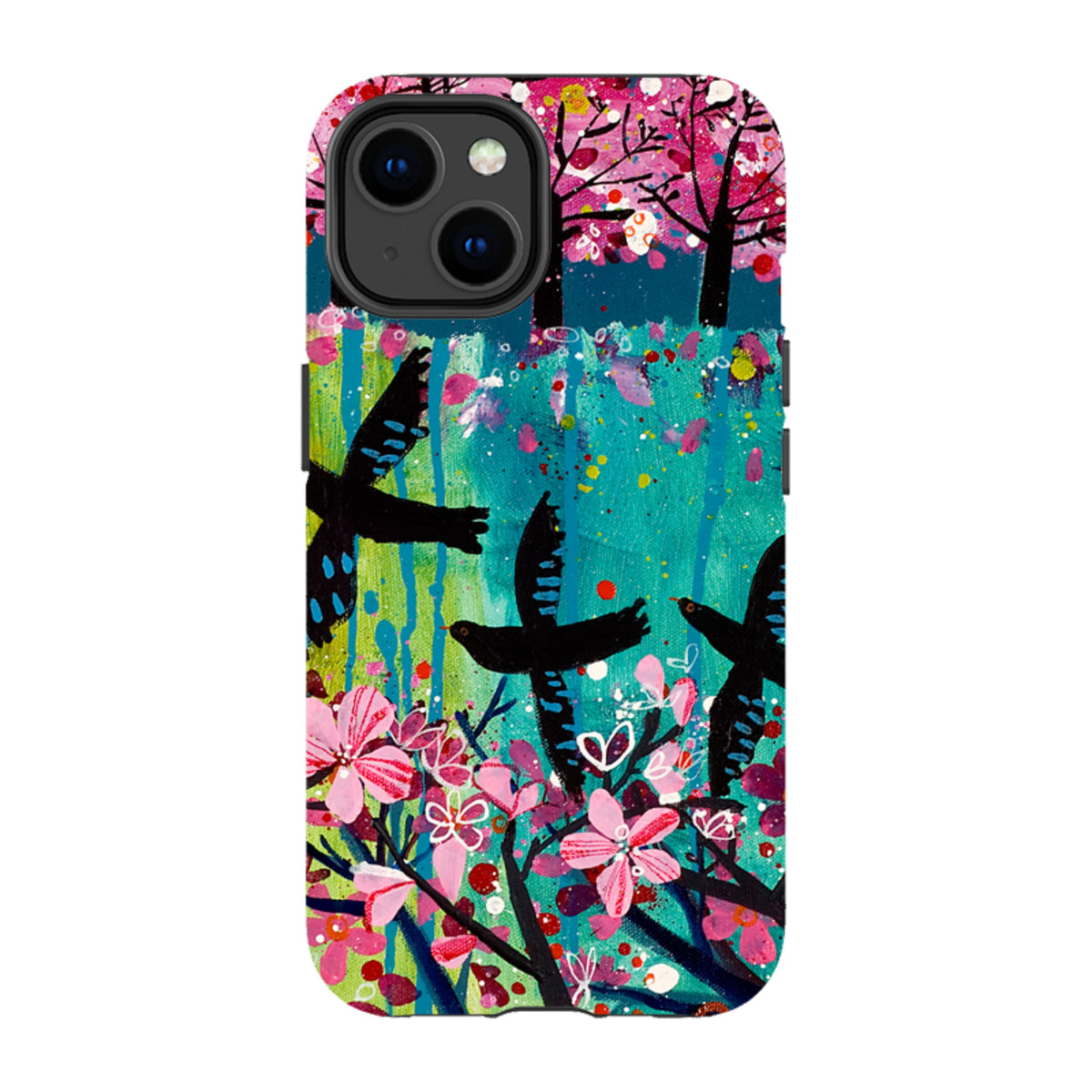 iPhone MagSafe Tough Case -  Black Birds By Claire West
