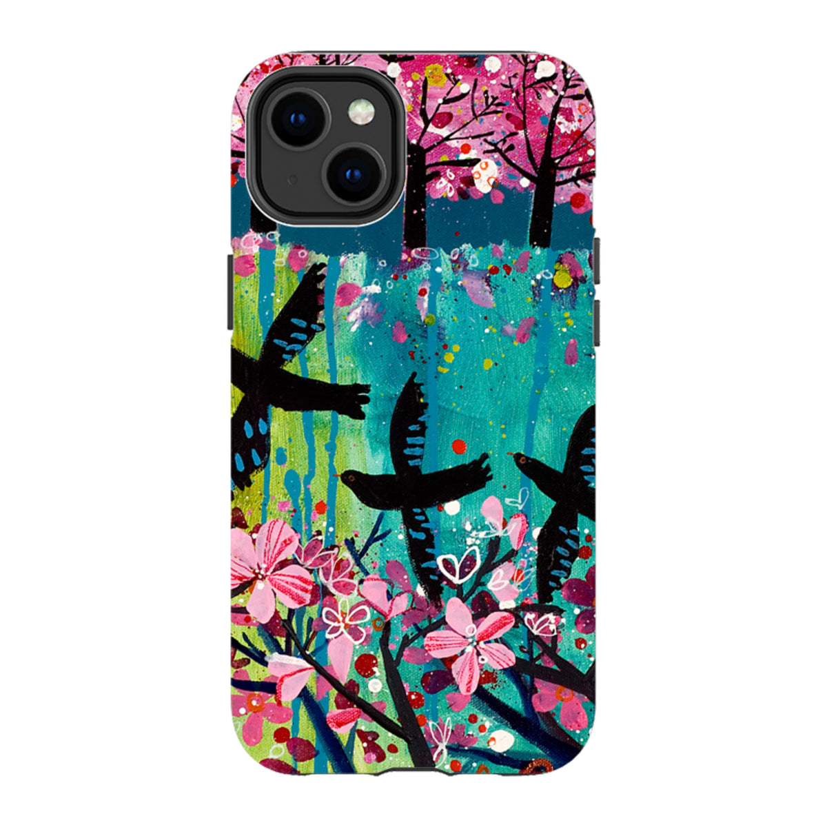 iPhone MagSafe Tough Case -  Black Birds By Claire West