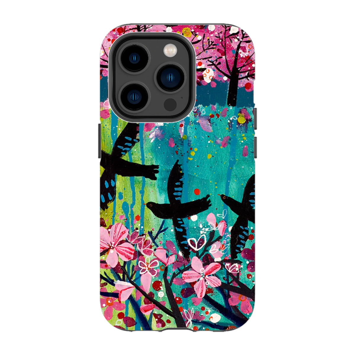 iPhone MagSafe Tough Case -  Black Birds By Claire West