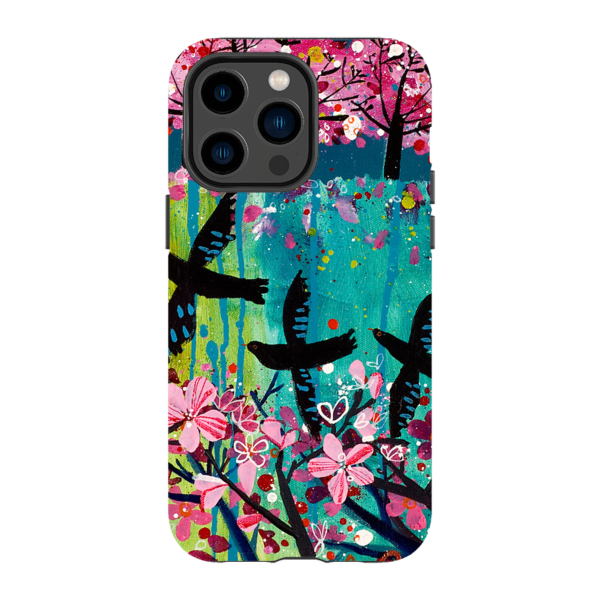 iPhone MagSafe Tough Case -  Black Birds By Claire West