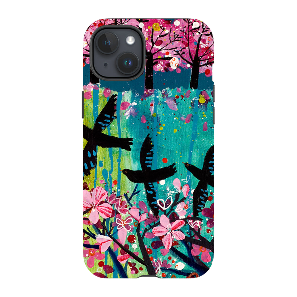 iPhone MagSafe Tough Case -  Black Birds By Claire West