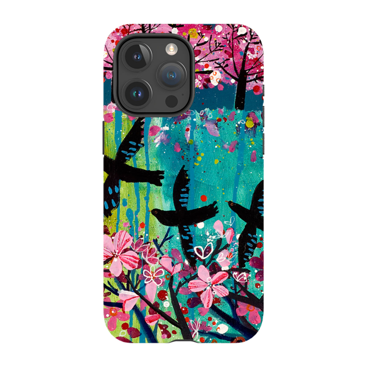 iPhone MagSafe Tough Case -  Black Birds By Claire West