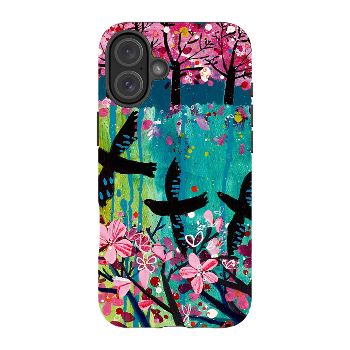 iPhone MagSafe Tough Case -  Black Birds By Claire West