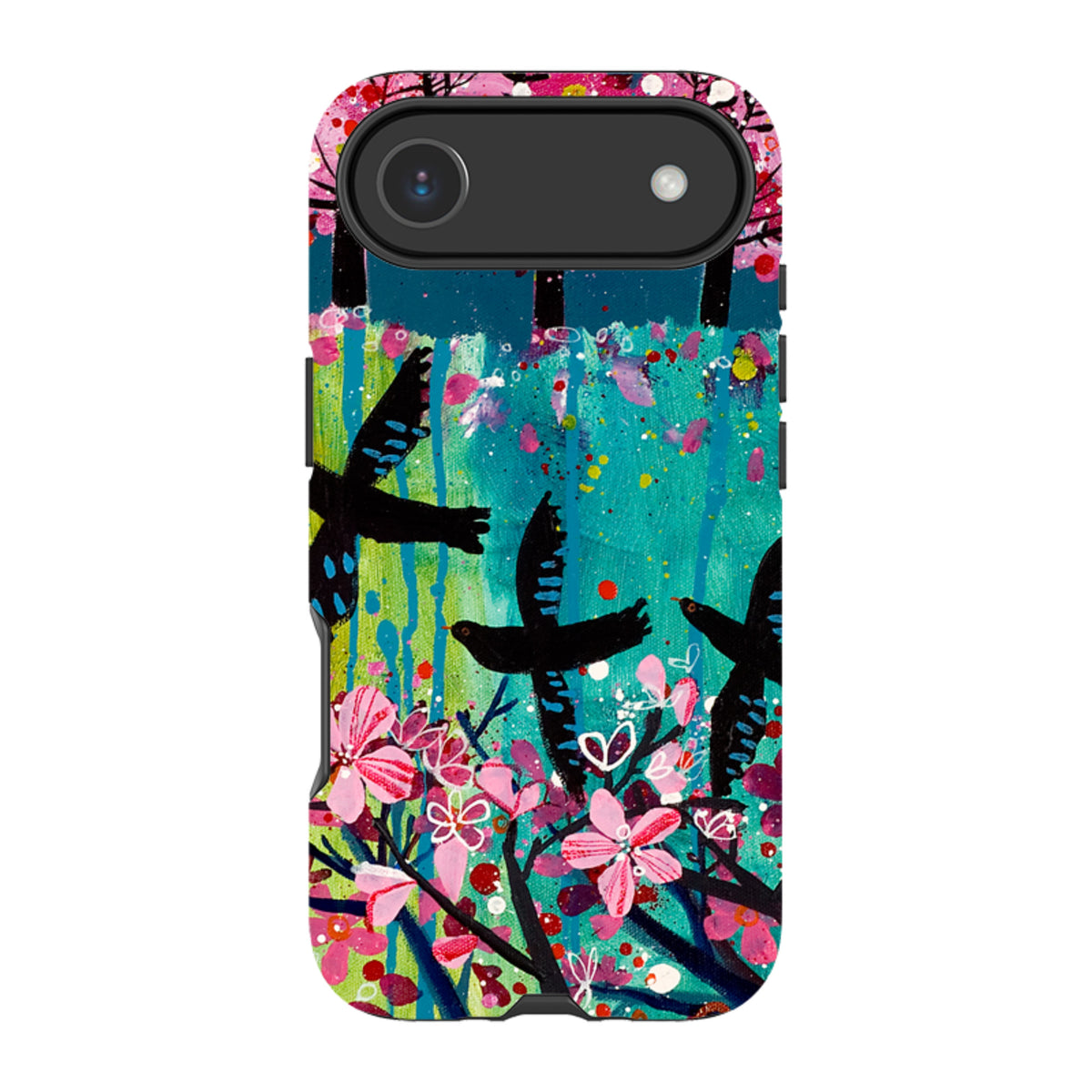 iPhone MagSafe Tough Case -  Black Birds By Claire West
