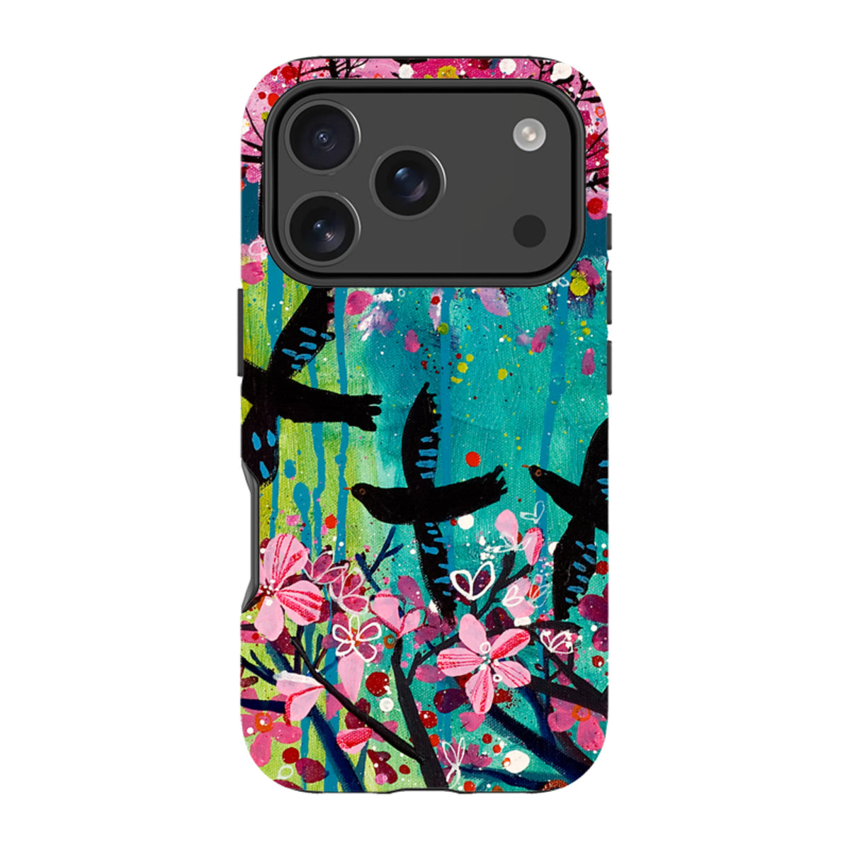 iPhone MagSafe Tough Case -  Black Birds By Claire West
