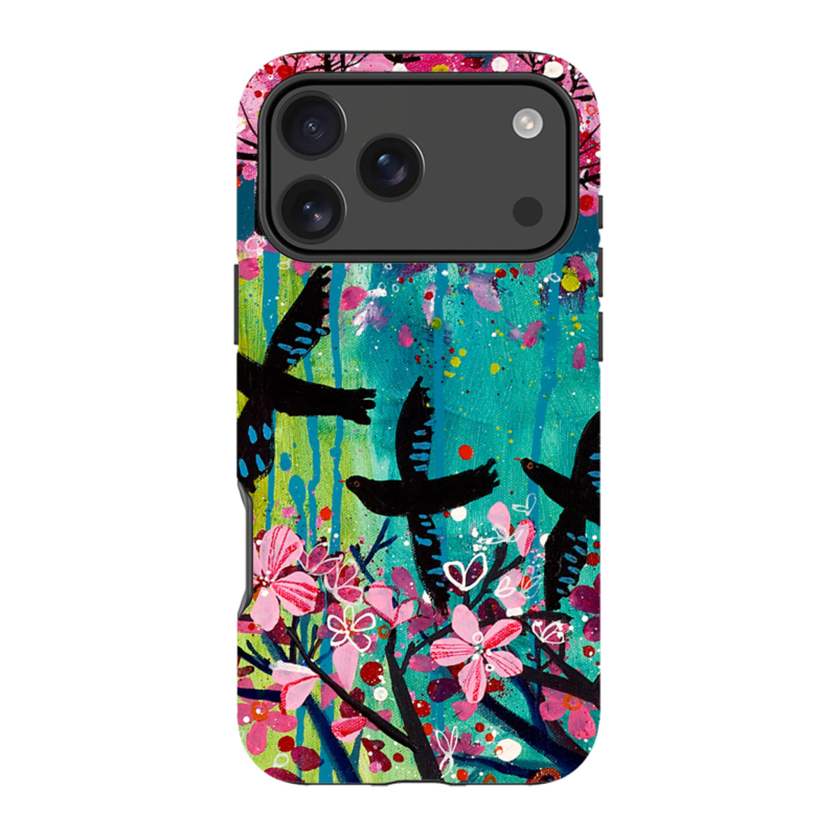 iPhone MagSafe Tough Case -  Black Birds By Claire West