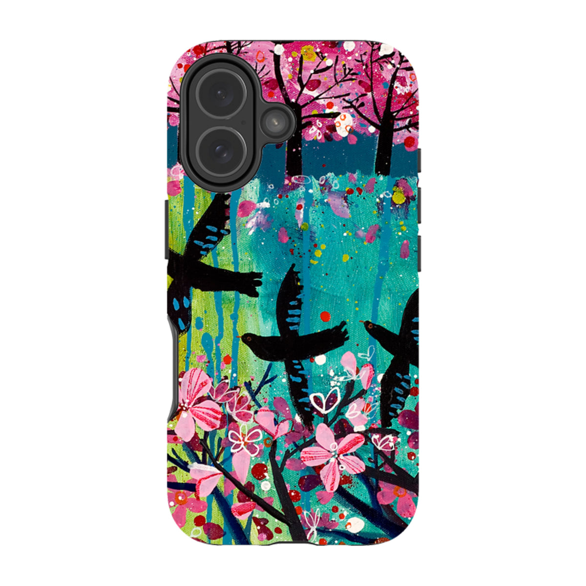 iPhone MagSafe Tough Case -  Black Birds By Claire West