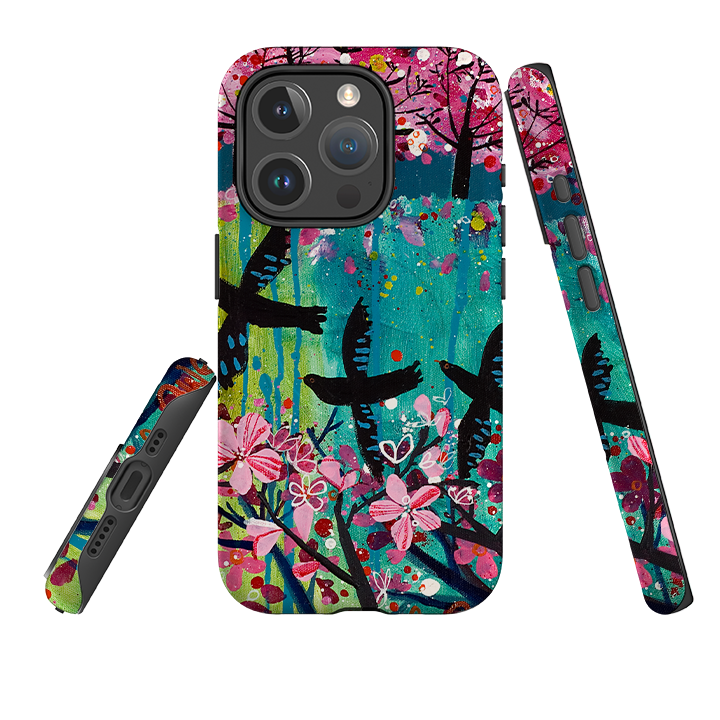 iPhone MagSafe Tough Case -  Black Birds By Claire West