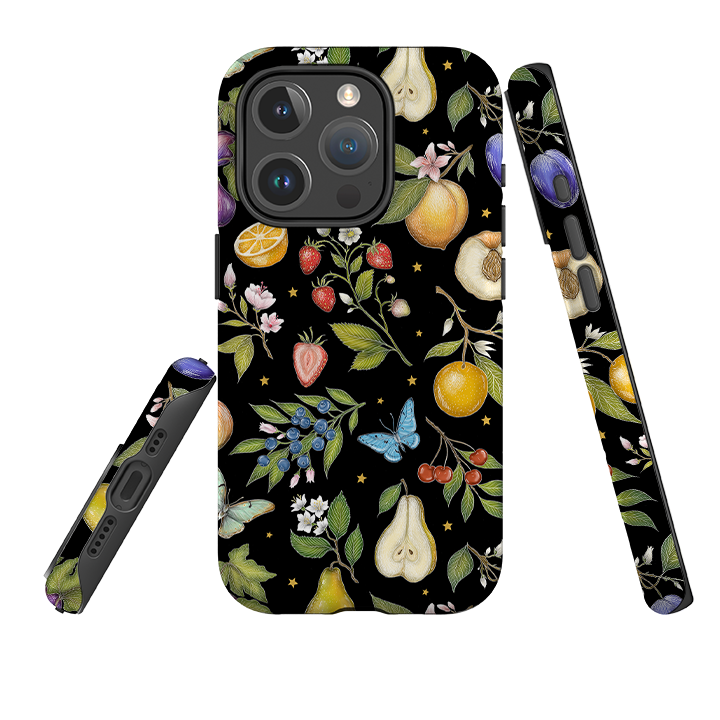 iPhone MagSafe Tough Case -  Black Fruits By Catherine Rowe