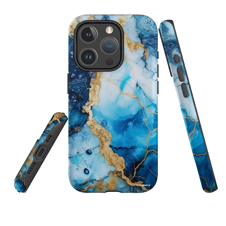 iPhone MagSafe Tough Case -  Blue Marbs