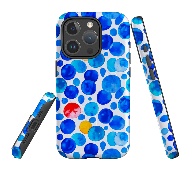 iPhone MagSafe Tough Case - Blue Moon Polka