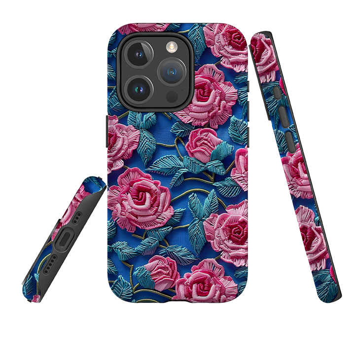 iPhone MagSafe Tough Case - Blue Summer Roses