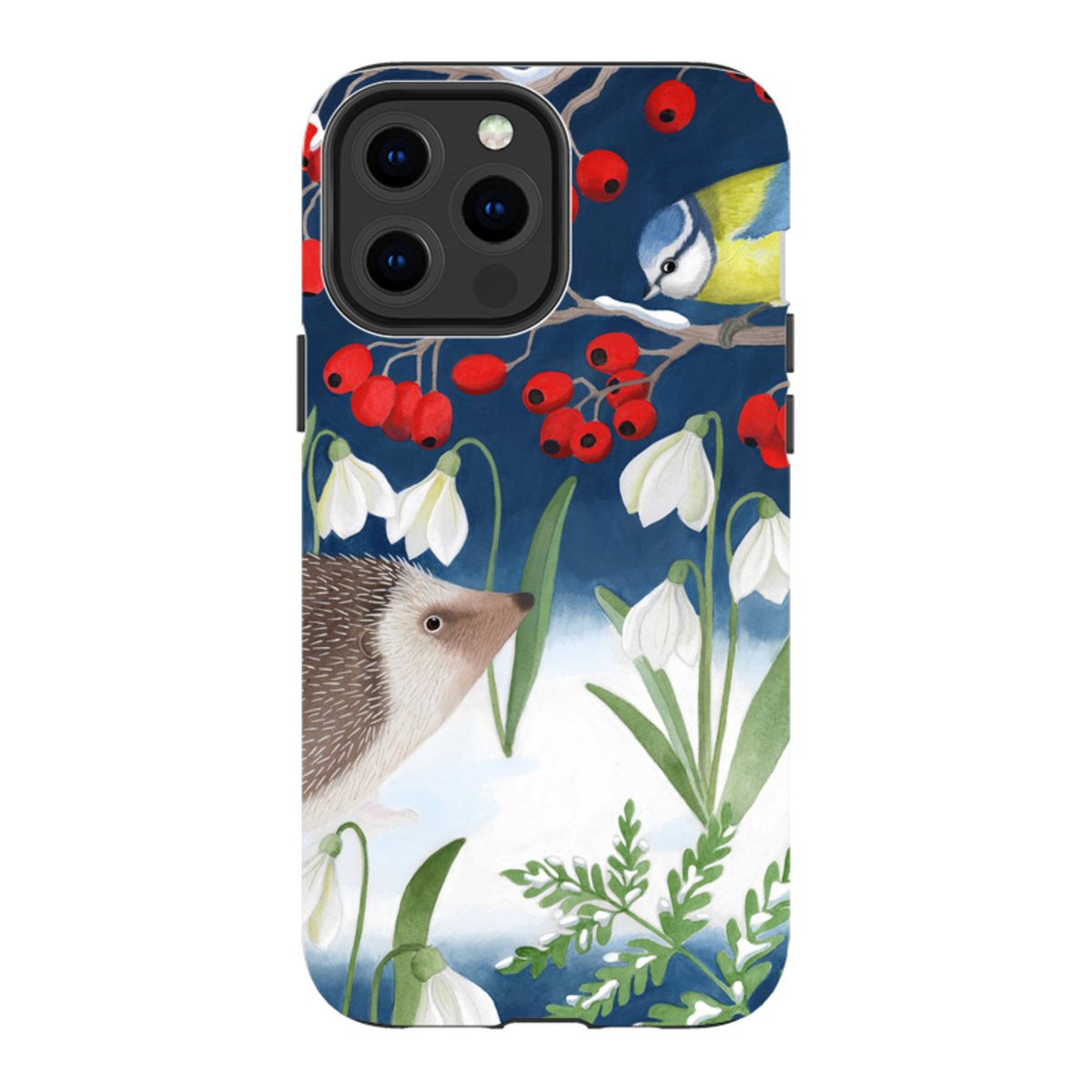 iPhone MagSafe Tough Case - Blue Tit and Hedgehog By Bex Parkin