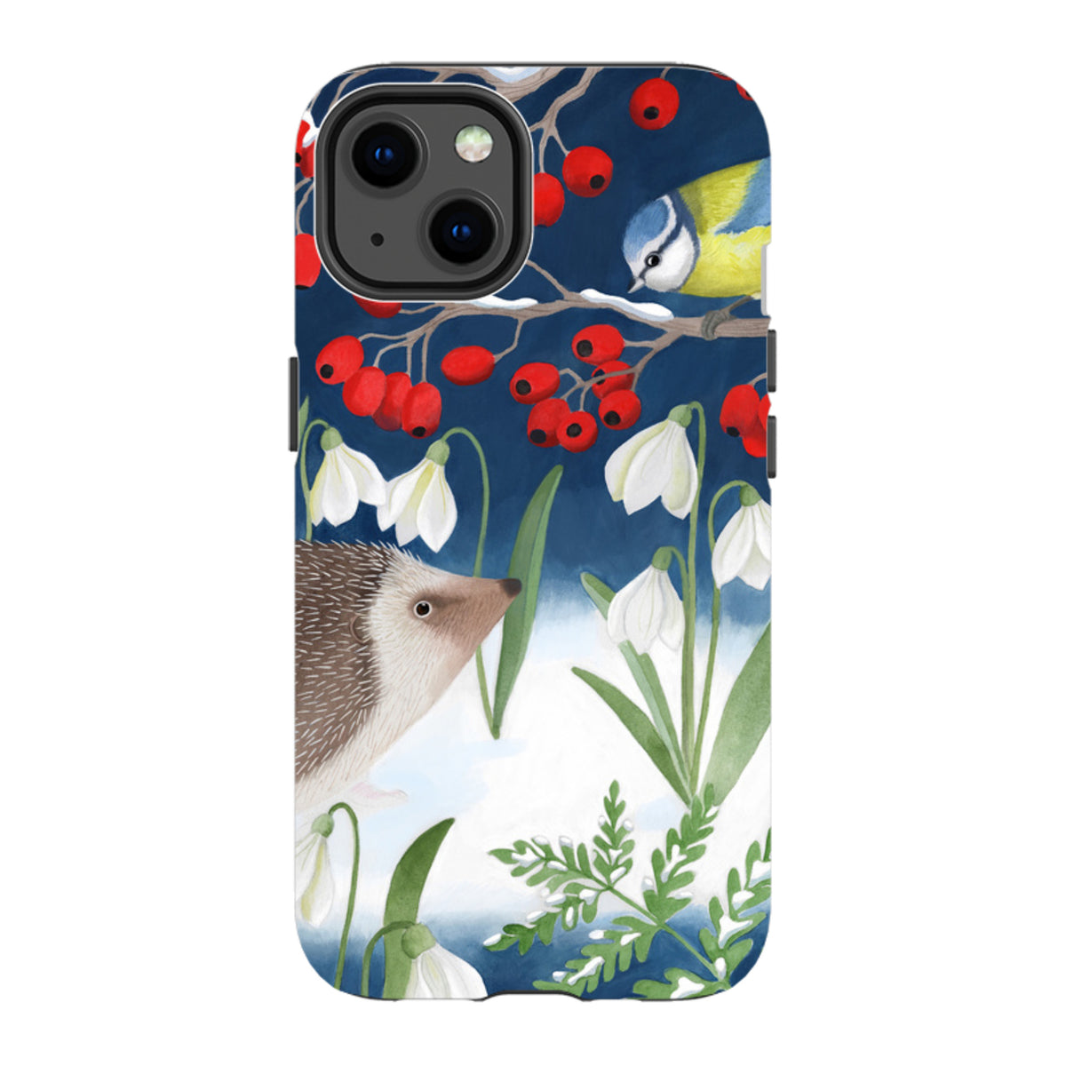 iPhone MagSafe Tough Case - Blue Tit and Hedgehog By Bex Parkin