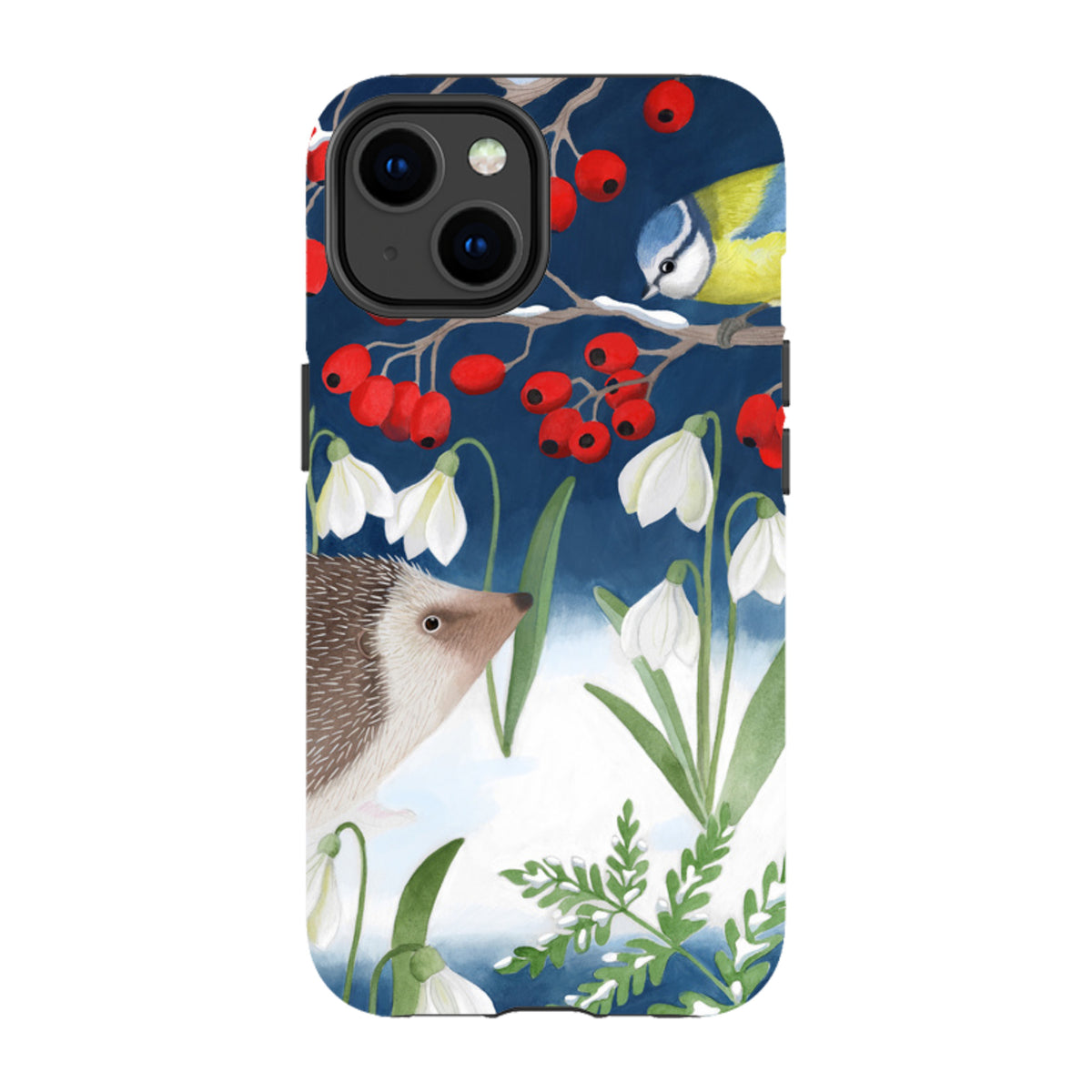 iPhone MagSafe Tough Case - Blue Tit and Hedgehog By Bex Parkin