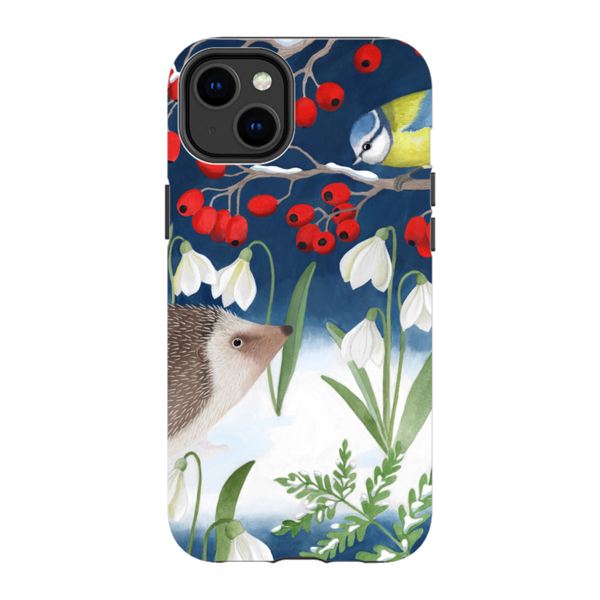 iPhone MagSafe Tough Case - Blue Tit and Hedgehog By Bex Parkin