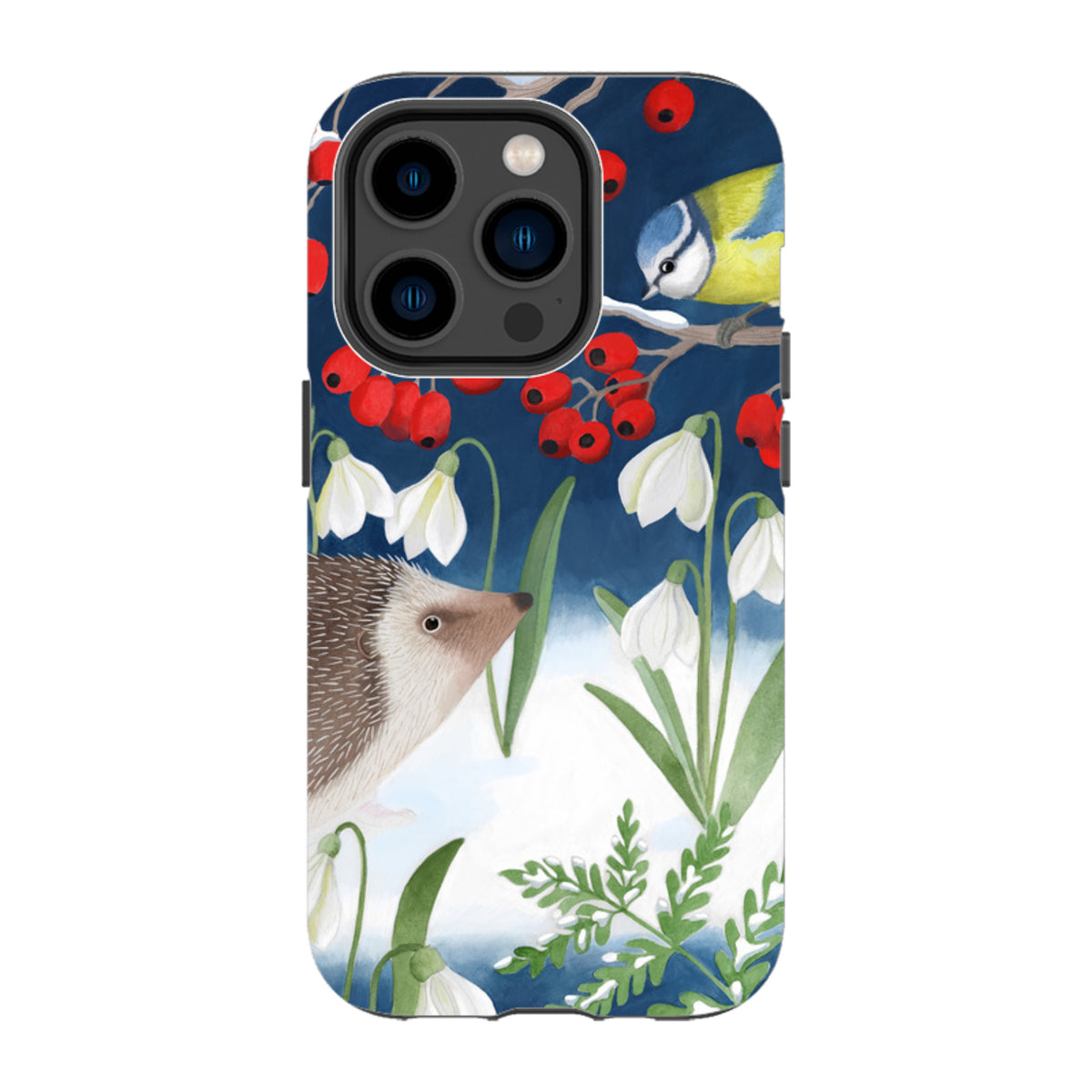 iPhone MagSafe Tough Case - Blue Tit and Hedgehog By Bex Parkin