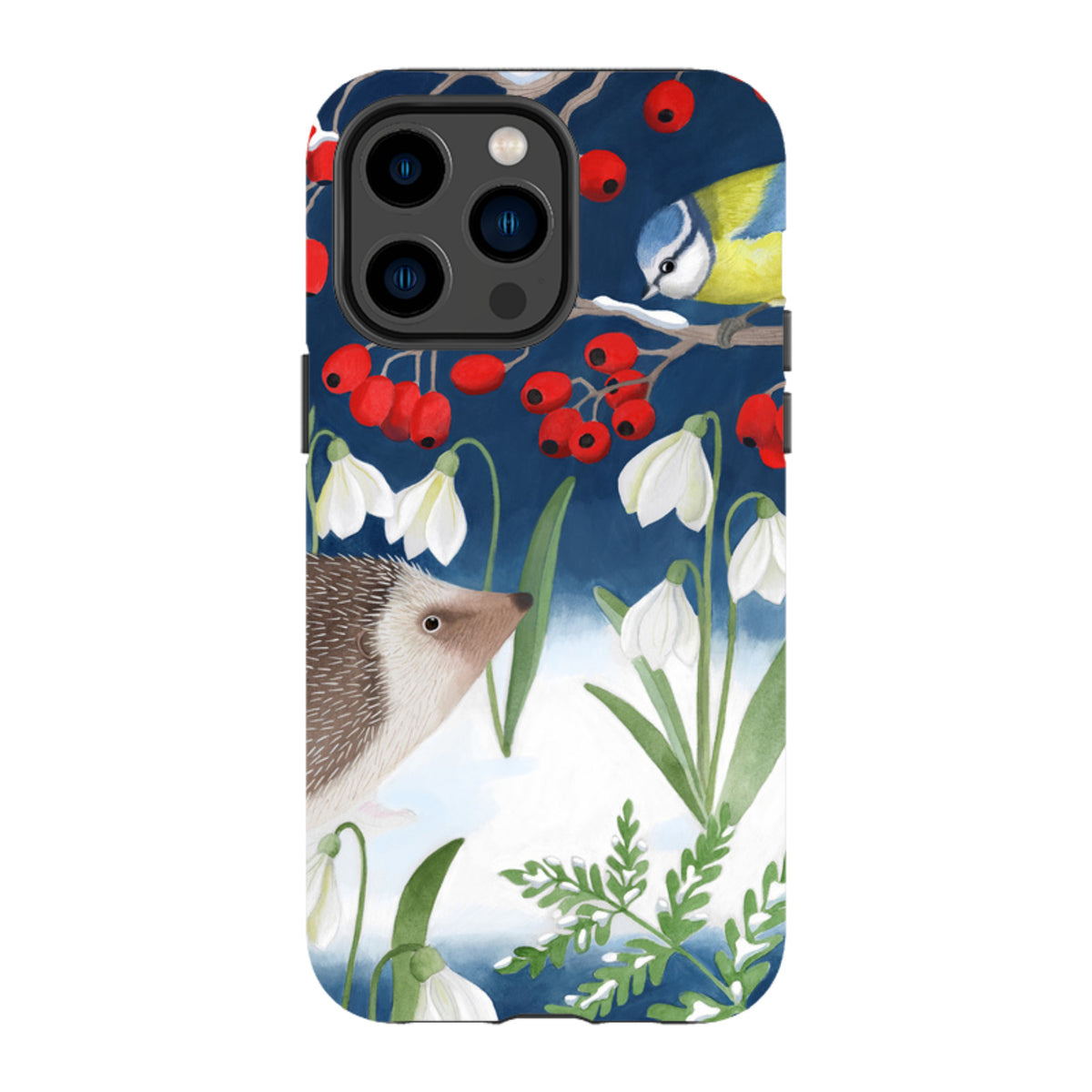 iPhone MagSafe Tough Case - Blue Tit and Hedgehog By Bex Parkin