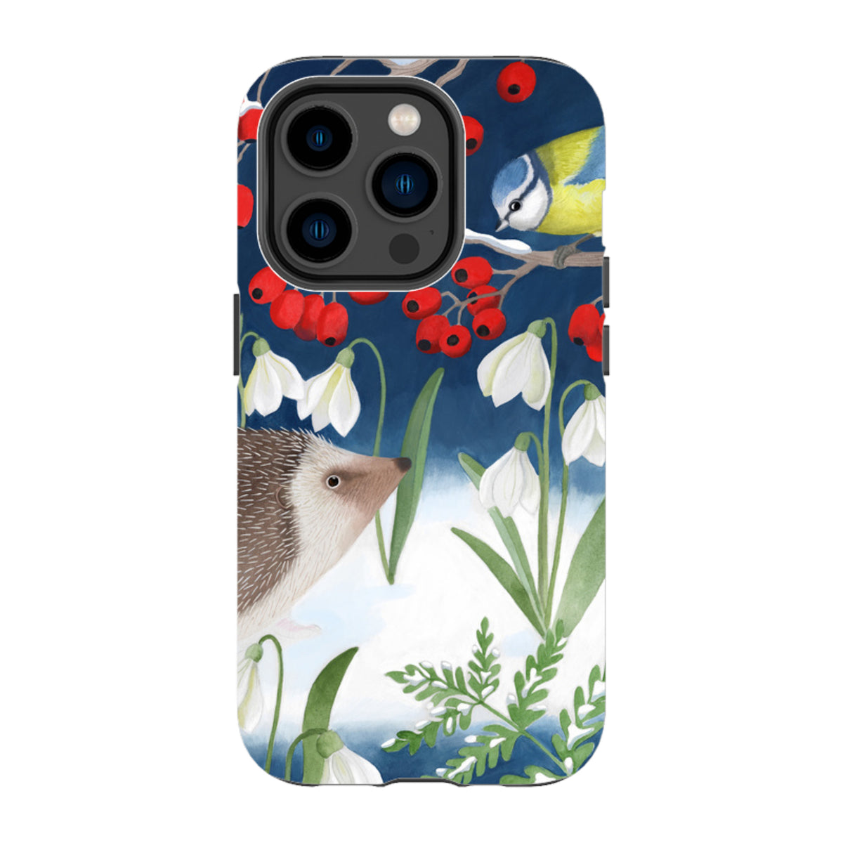 iPhone MagSafe Tough Case - Blue Tit and Hedgehog By Bex Parkin