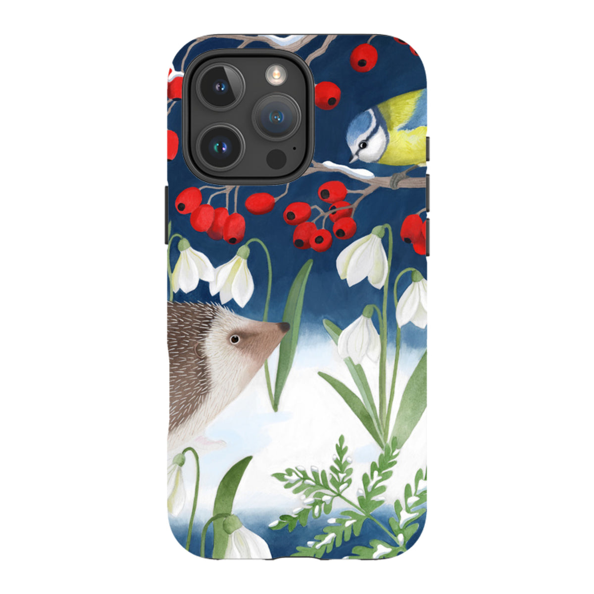 iPhone MagSafe Tough Case - Blue Tit and Hedgehog By Bex Parkin