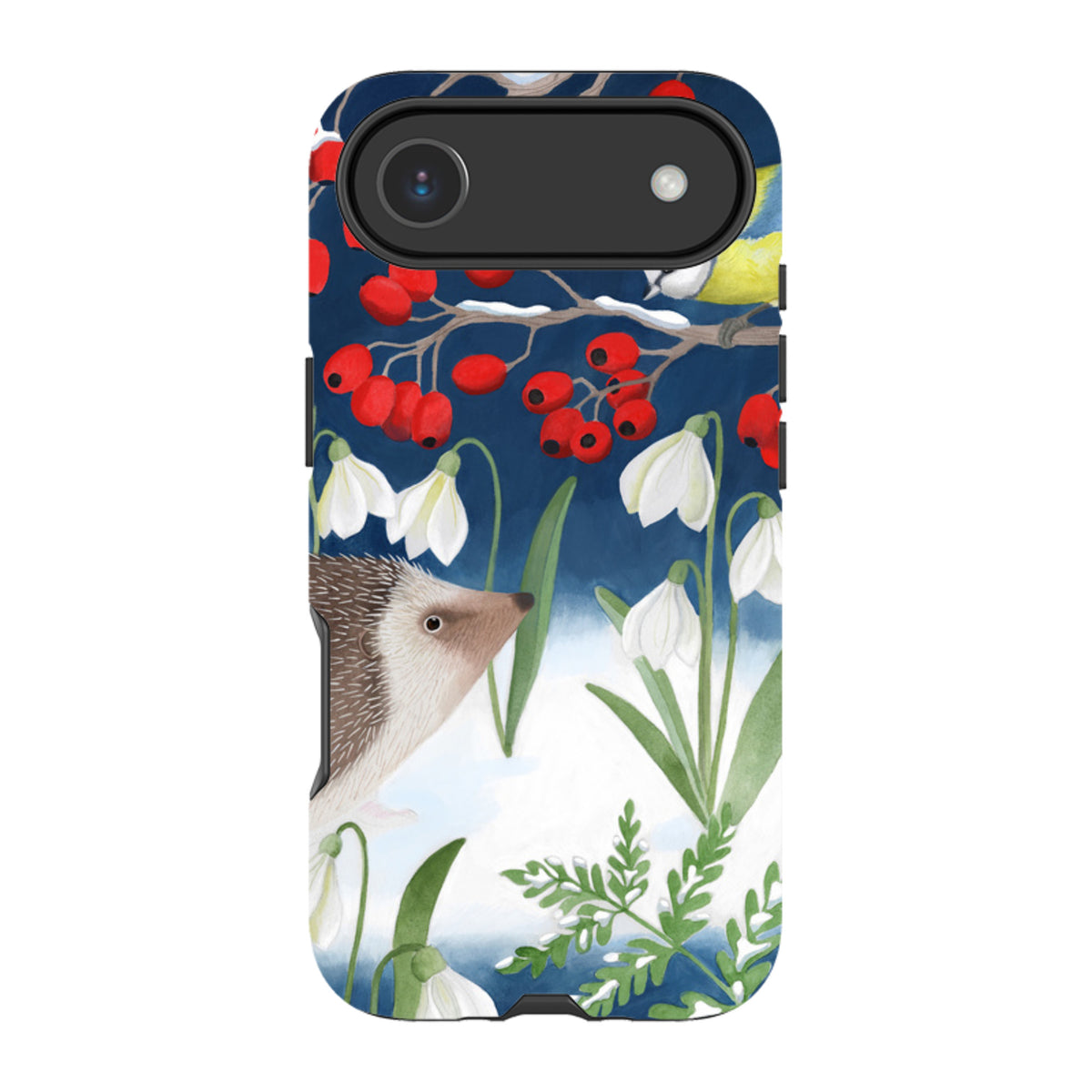 iPhone MagSafe Tough Case - Blue Tit and Hedgehog By Bex Parkin