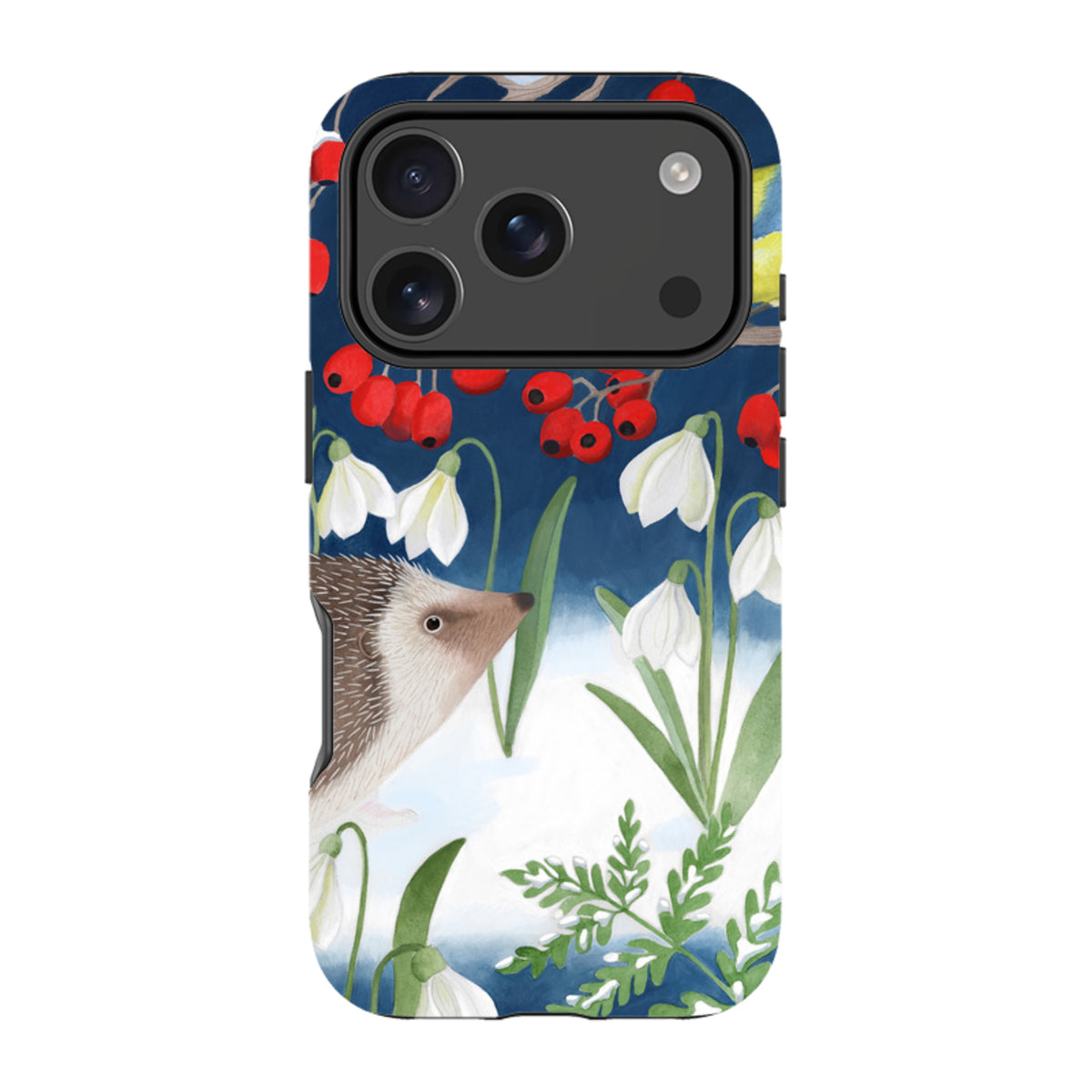 iPhone MagSafe Tough Case - Blue Tit and Hedgehog By Bex Parkin