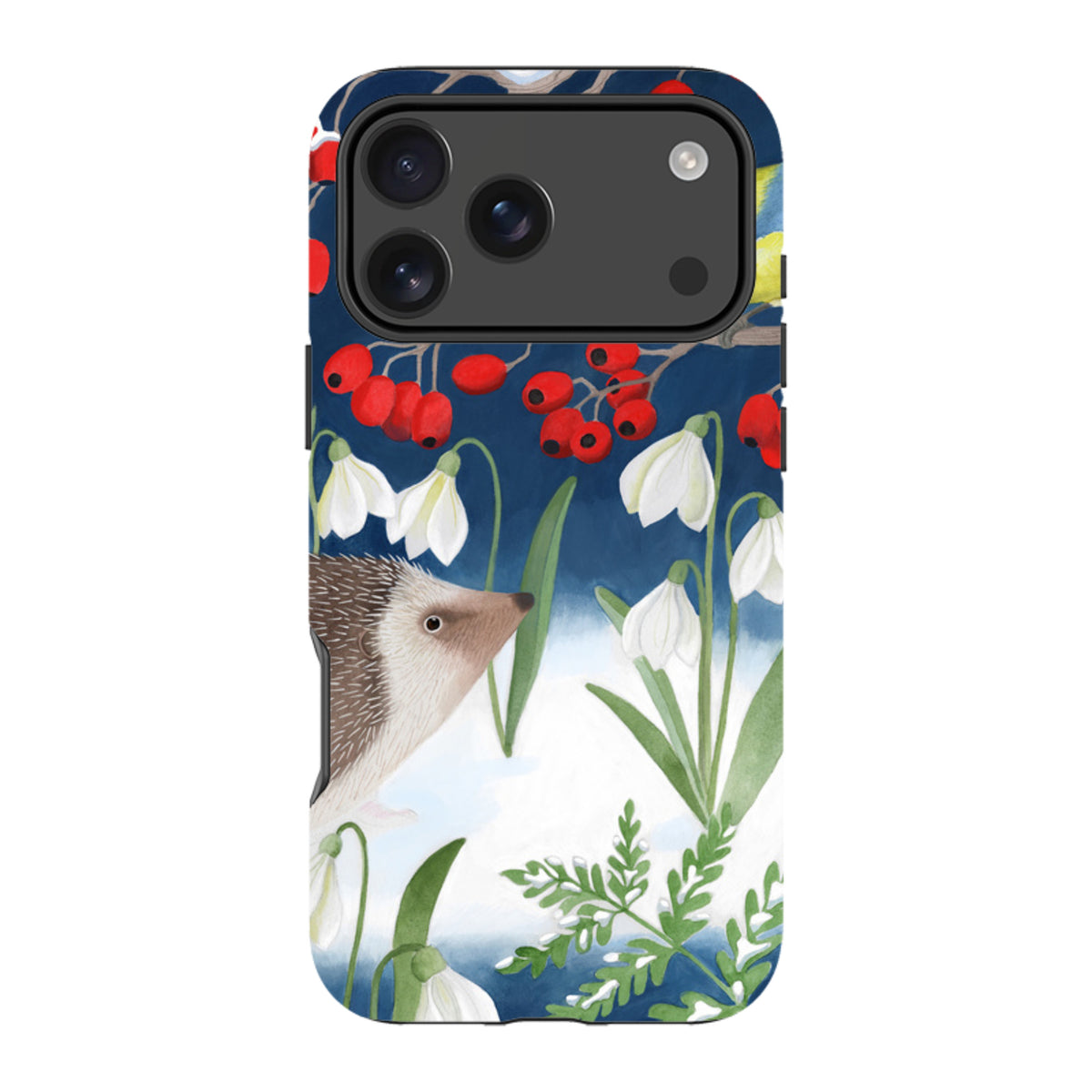 iPhone MagSafe Tough Case - Blue Tit and Hedgehog By Bex Parkin