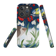 iPhone MagSafe Tough Case - Blue Tit and Hedgehog By Bex Parkin