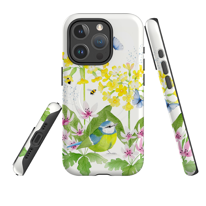 iPhone MagSafe Tough Case - Blue Tit Garden By Bex Parkin