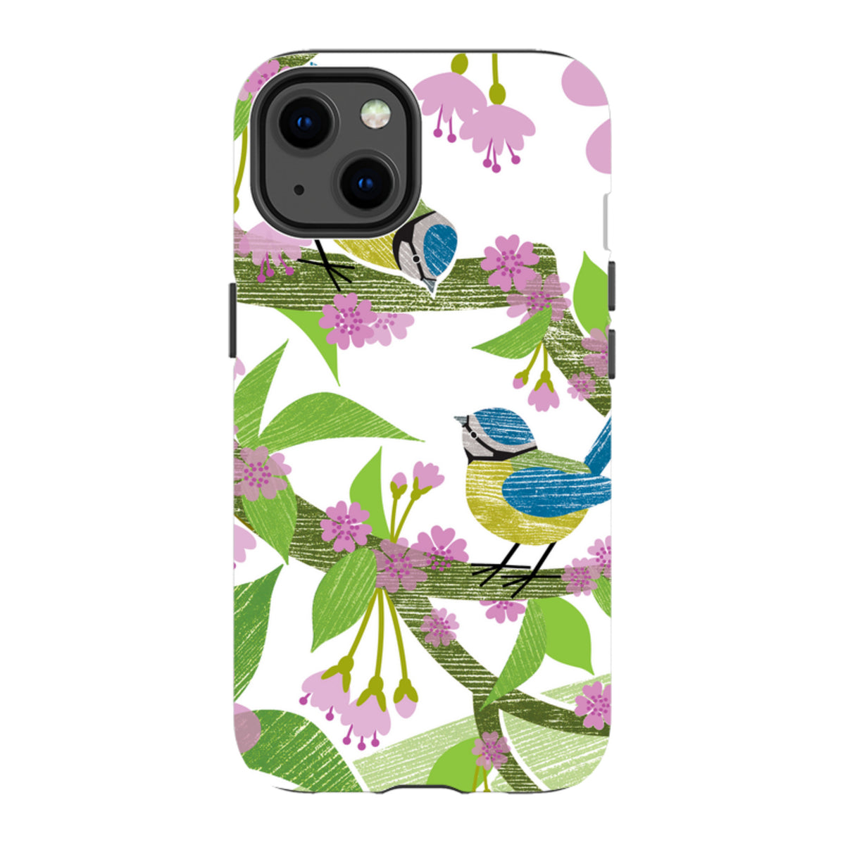 iPhone MagSafe Tough Case - Blue Tits and Blossom By Liane Payne