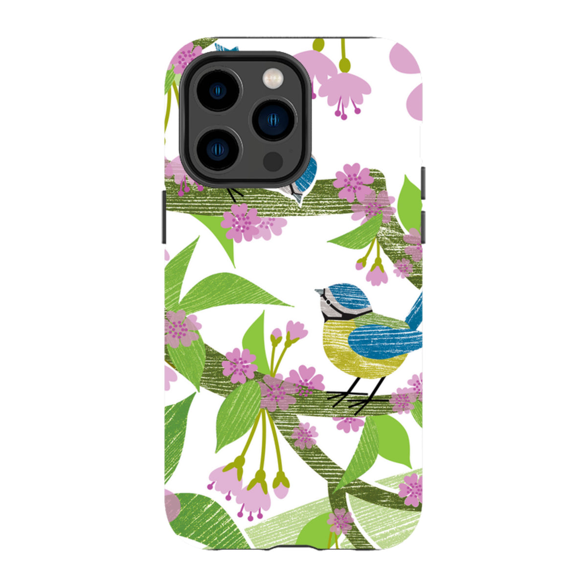 iPhone MagSafe Tough Case - Blue Tits and Blossom By Liane Payne