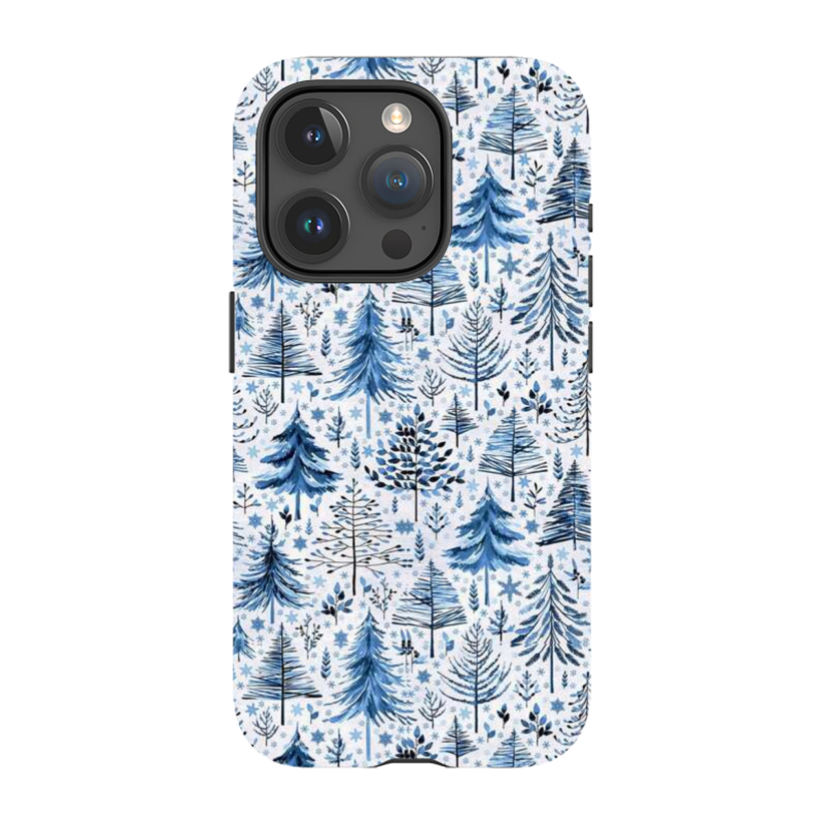 iPhone MagSafe Tough Case -  Blue Xmas Trees By Elisabeth Haager