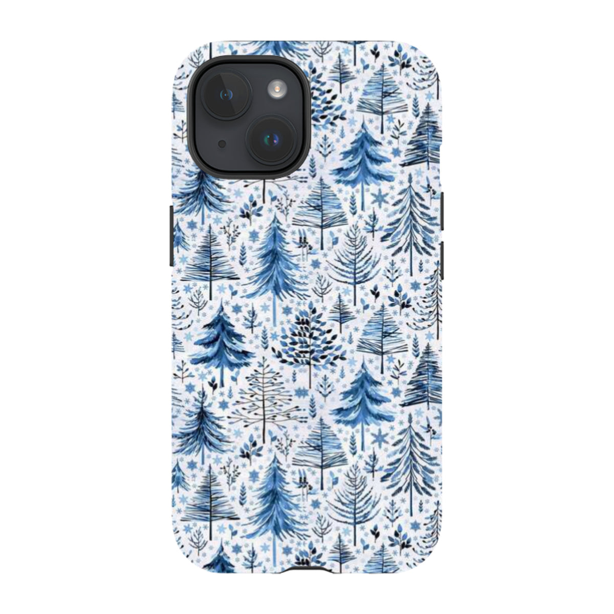 iPhone MagSafe Tough Case -  Blue Xmas Trees By Elisabeth Haager