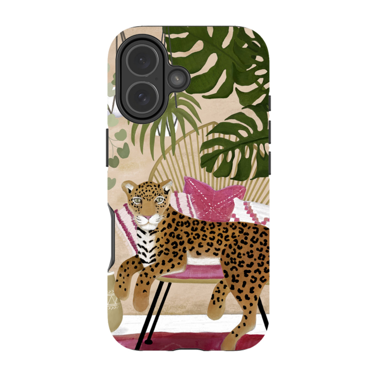 iPhone MagSafe Tough Case - Boho Leopard Cream By Bex Parkin