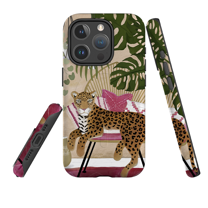 iPhone MagSafe Tough Case - Boho Leopard Cream By Bex Parkin