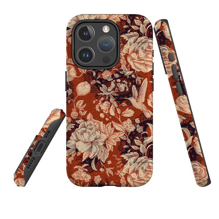 iPhone MagSafe Tough Case -  Brown Peonies
