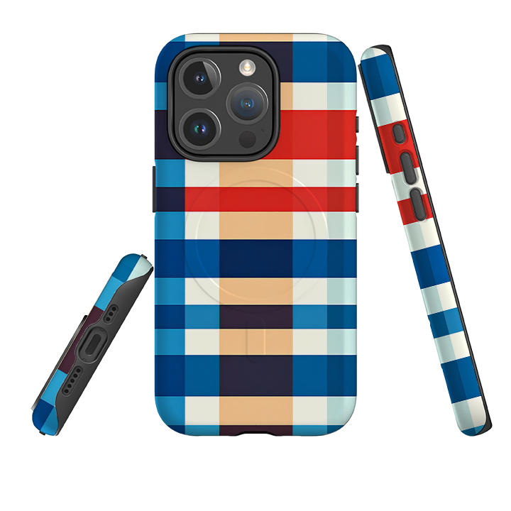 iPhone MagSafe Tough Case - Budapest Gingham