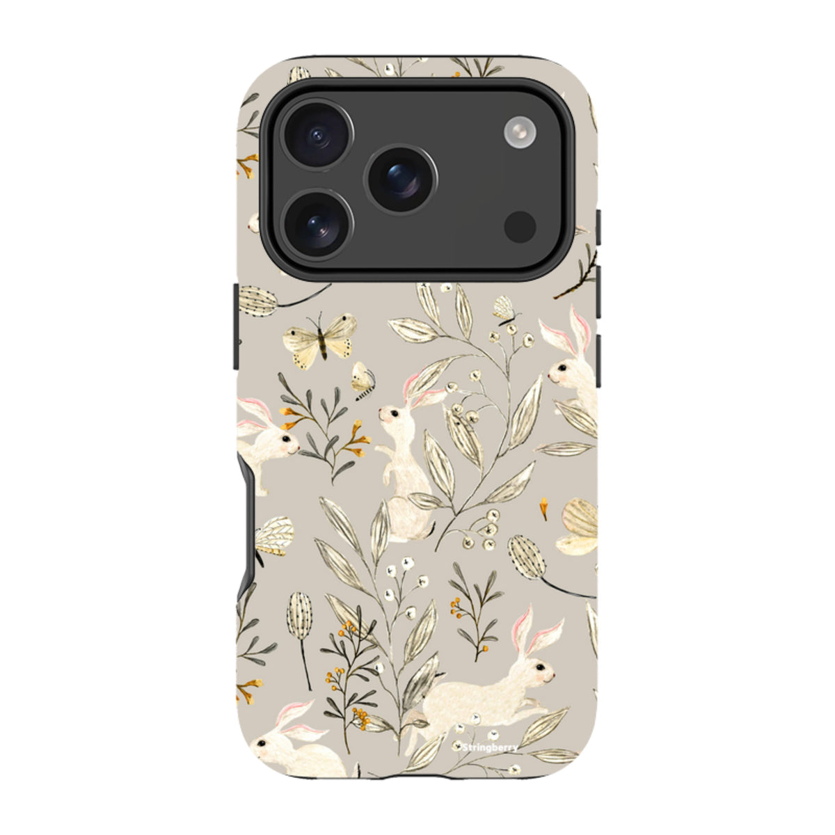 iPhone MagSafe Tough Case - Bunnies Grey By Katherine Quinn