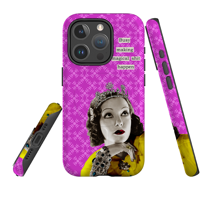 iPhone MagSafe Tough Case - Busy Making Magical  Sh-t Happen By Clare Jordan
