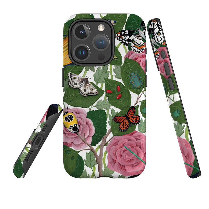 iPhone MagSafe Tough Case - Butterflies and Beetles By Bex Parkin