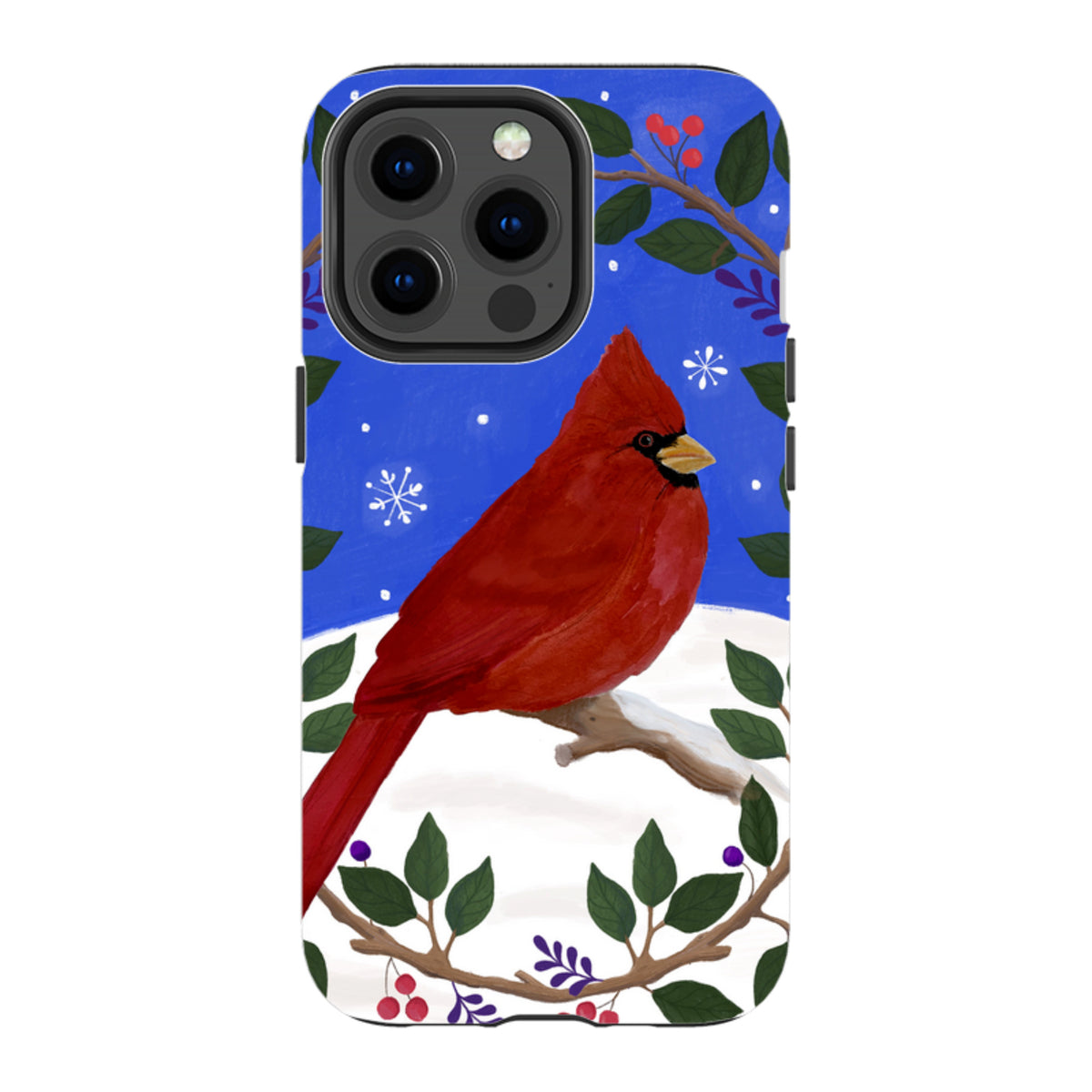 iPhone MagSafe Tough Case - Cardinal Wreaths By Bex Parkin