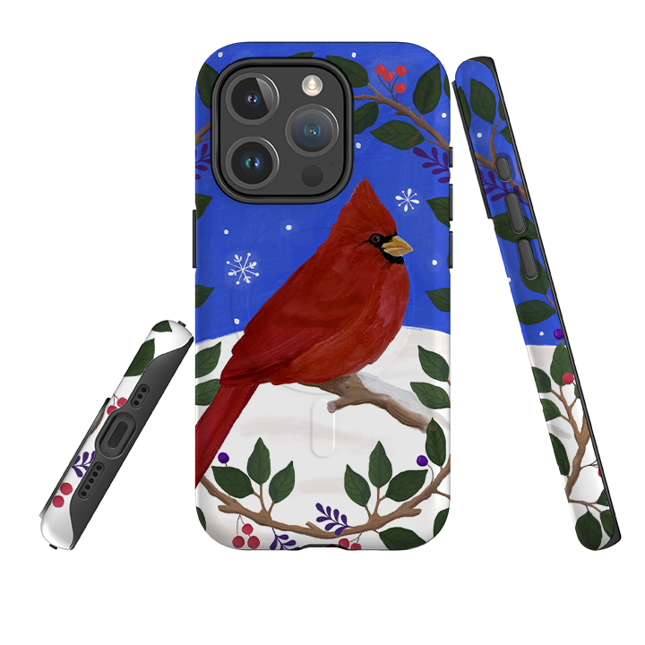 iPhone MagSafe Tough Case - Cardinal Wreaths By Bex Parkin
