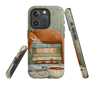 iPhone MagSafe Tough Case - Cat and Books By Maja Lindberg