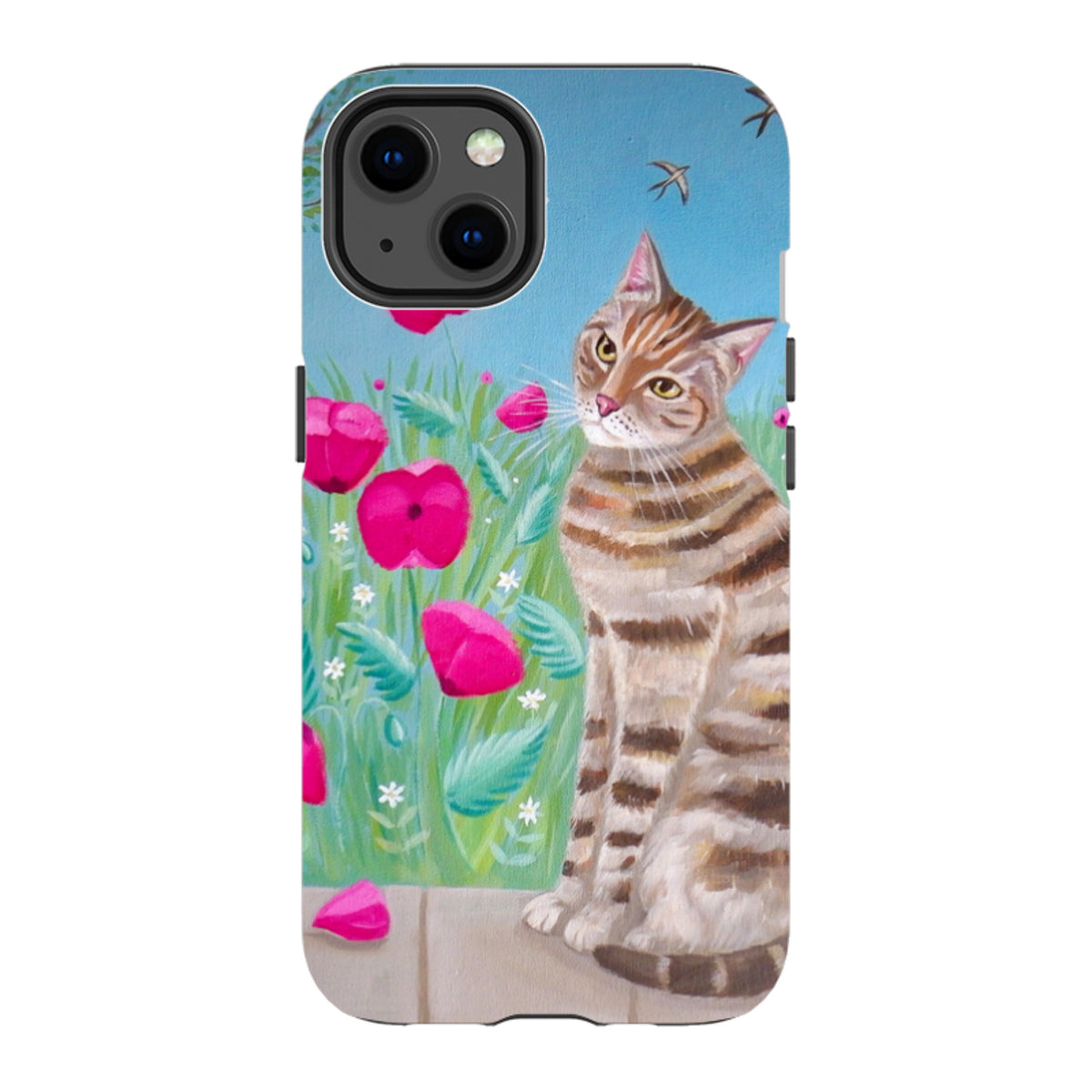 iPhone MagSafe Tough Case - Cat Floral By Mary Stubberfield