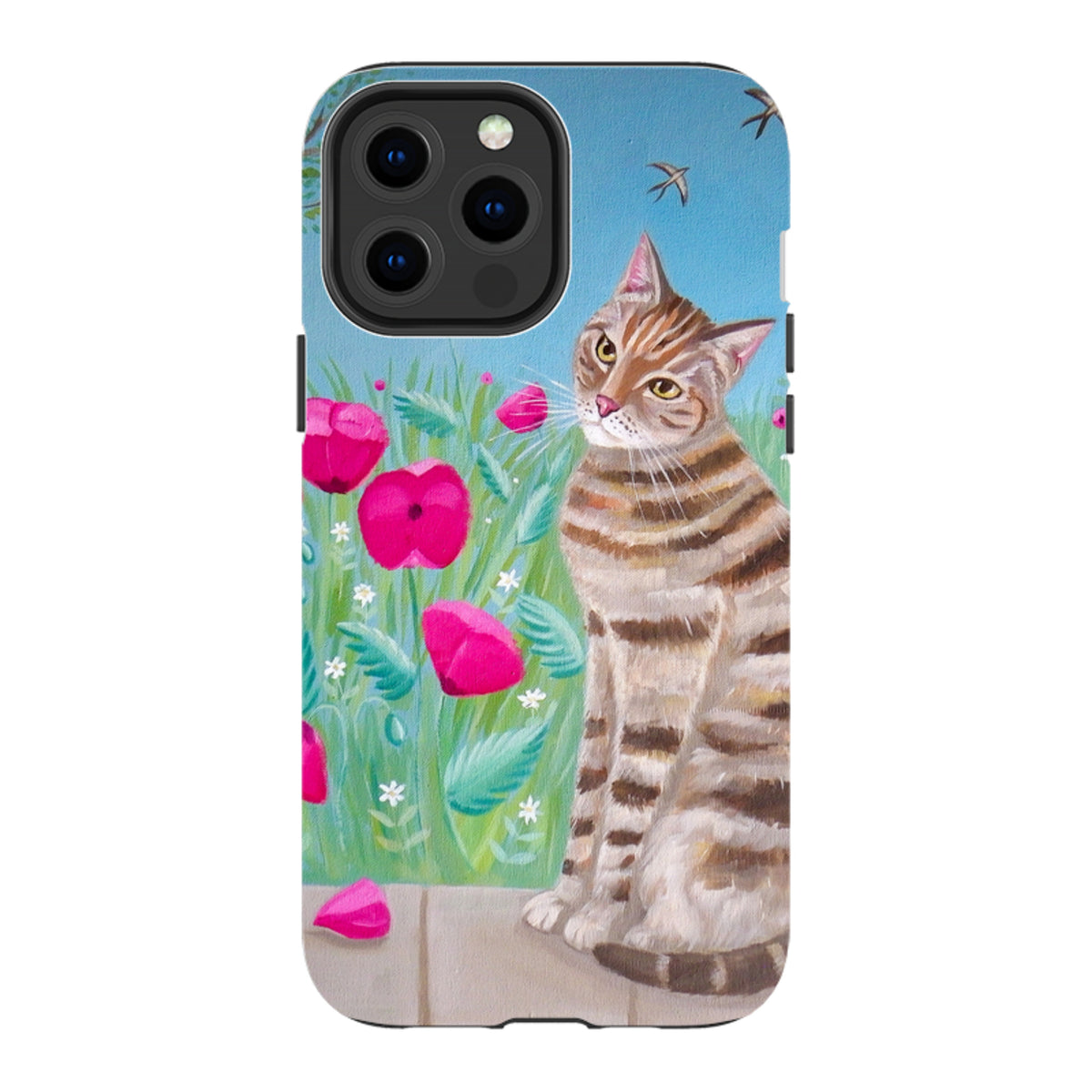 iPhone MagSafe Tough Case - Cat Floral By Mary Stubberfield
