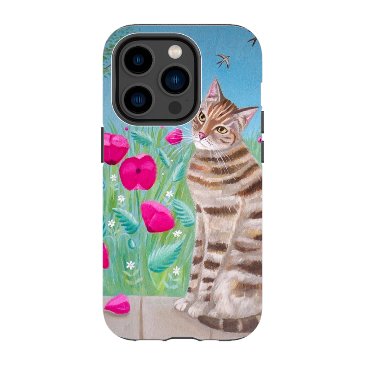 iPhone MagSafe Tough Case - Cat Floral By Mary Stubberfield