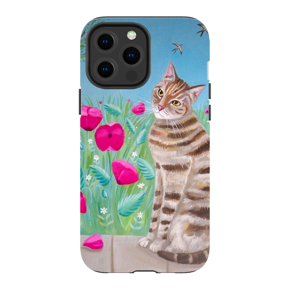 iPhone MagSafe Tough Case - Cat Floral By Mary Stubberfield